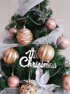 Happy Time 36pcs 4cm Christmas Balls Set for Hanging on Tree Ornaments Glitter Plastic Balls Xmas Decorations for Holiday New Years Party