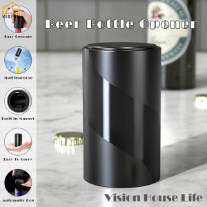 Vision Automatic Beer Magnet Bottle Top Openers Down-Pop Off Beer Soda Opener with Magnetic Cap Catcher One-Hand Easy Lid Opener