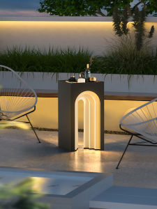 Outdoor Lawn Lamp Outdoor Solar Garden Lamp House Exposed Table Lamp Waterproof Desk Lamp Ambience Light Courtyard Floor Lamp