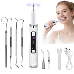 Afdeal | 5 Modes Electric Ultrasonic Dental Scaler 9 Levels Tooth Cleaner Calculus Oral Tartar Remover Tooth Stain Cleaner Teeth Cleaning