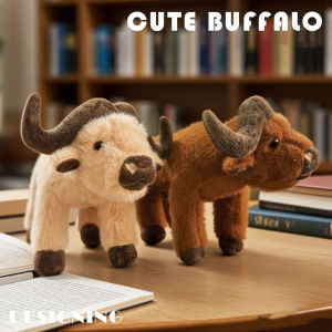 25cm Simulation Highland Cow Plush Toys Soft Stuffed Cattle or Buffalo Plush Toy Kawaii Kids Baby Birthday Gifts Home Room Decor