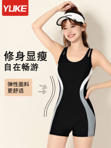 Conservative plus Size One Piece Swimsuit Womens Competitive Swimming Gym Special Thermal Bathing Suit Flat Angle Design
