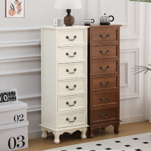 American Style Solid Wood Five-Drawer Chest Wall-Mounted Living Room Bedroom Storage Cabinet Multi-layer Drawer Storage