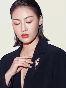 Nicedays🍒Bros Ceruk Sederhana Wanita/Bros Berlian Imitasi Indah/Bros Paduan Jas Dan Pakaian COD