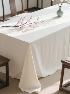 AKS | Luxurious Thicker Rectangular Beige Zen Tablecloth