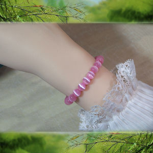 Delicate Crystal Cats Eye Stone Bracelet Womens Birthday Gift Luxury Minimalist High-End Feeling Love Attraction Charm Bracelet