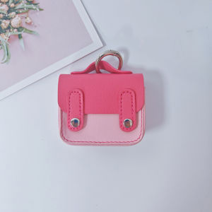 Mini Dual-Color Backpack-Style Headphone Case For Airpods 4 Pro 3 Pro 2 3 2 Earphone Case Coin Purse Keychain