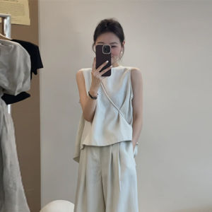 Summer Clothes Matching a Set of Korean Style Accessible Luxury Fancy Elegant Fashionable and Reducing Age Loose Feeling to Wear Two-piece Set Womens Clothes