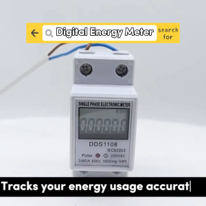 Ready Stock DDS1108 Single/Multiple Phase Digital Electric Watt-Hour Energy Meter LCD Screen Backlight KWH Power Consumption Current Voltage Submeter Air Conditioner Water Heater Fish Tank Save Electricity Cost Bill Monitor Rental Bilik Airbnb Hostel