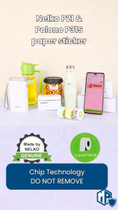 NELKO P21 & POLONO P31S Waterproof and Tear-proof White Paper Sticker | Transparent Sticker | Custom Sticker Label