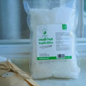 Muối Hạt Tuyết Diêm Túi 1kg 🍋Làm từ mạch ngầm nước muối biển Phú Yên tự nhiên 🍋Giữ nguyên khoáng chất vi lượng của muối