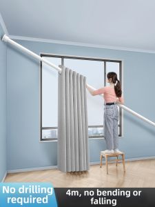 WEILAISHI | Telescopic Curtain Rod Easy Installation 4m