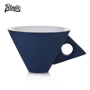 BINCOO Ceramic Coffee Mug Espresso Cup with Handle Latte Cup Premium Tasting Cup Tea Cup 220ML