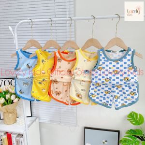 [Sale Hè] Bộ Quần Áo Sát Nách Cho Trẻ Em Bé Trai Bé Gái Minky Mom Đồ Bộ Ba Lỗ Hè Thun Lạnh Cho Bé Trai Gái BA LỖ ĐỒ THÚ Lovely Kids Official Store