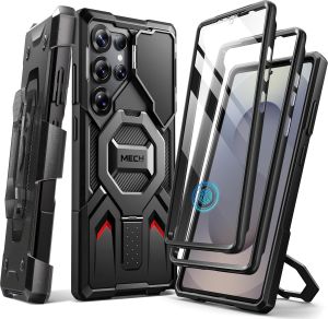 TONGATE for Samsung Galaxy S26 Ultra Case with Magnetic Stand Compatible with MagSafe [with Camera Cover & Screen Protector][Military-Grade Protection]Anti-Slip Rugged Phone Case for S26 Ultra Black