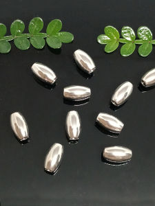 กันสนิมไทเทเนียมเหล็กมะกอกลูกปัดสแตนเลสข้าวลูกปัดรูปไข่ลูกปัด < Ne1> ลูกปัดตําแหน่งลูกปัด Diy เครื่องประดับอุปกรณ์เสริม