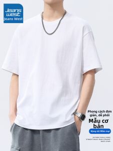 Jeanswest | Áo Thun Nam Cotton Trơn Cổ Tròn Form Rộng Mỏng Mùa Hè Phong Cách Trẻ Trung