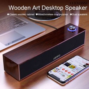 ลำโพงบูลทูธ ลำโพงซาวด์บาร์ ลายไม้ E350M ลําโพงซับวูฟเฟอร์บลูทูธ ร่วมกัน 10 สี สั้น สูง สำหรับการเดสก์ท็อป