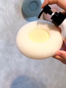 Stickable Bath Loofah Massage Brushes Body Foam Bubble Bathing Shower Ball Bath Massage Ball Stick-On Bath Loofah Body Scrub Brush Bubble Bath Ball Shower Bath