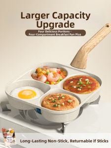 XIANGYOUYOU | Non-stick 4-hole Frying Pan Large Deepened