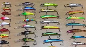 43pcs Mixed Minnow Fishing Lure Set - Hard Bait Wobbler Kit for Bass Pike & Trout - 6 Models Professional Swimbait & Crankbaits
