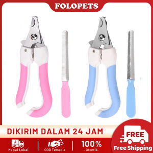 FOLOPETS Set Gunting Kuku Hewan Peliharaan Stainless Steel Manicure Kuku Hewan Peliharaan