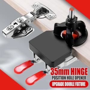 35mm Hinge Hole Opener Double Fixture Aluminum Alloy Hole Opener Cabinet Door Woodworking Hole Drilling Guide Locator