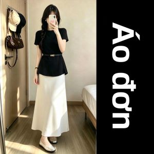 Ge·an·fei | Bộ Váy Maxi Tay Ngắn Phong Cách Pháp Cao Cấp Hàng Mới Mùa Hè