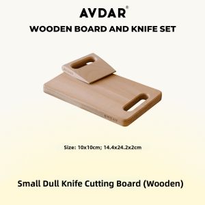 AVDAR | Child Play Kitchen Set Wooden Simulation Cutting Board and Knife