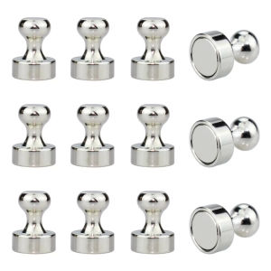 N52 10pcs Super Strong Neodymium Magnetic Pushpins Sucker Thumbtack Durable Steel Magnet Push Pin for Refrigerator Whiteboard