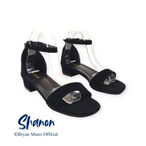 Bryan Shanon Suede Chunky Heels Tahu 3cm Suede Dove Glossy Oversize Bigsize Jumbo 36-40 41 42 43