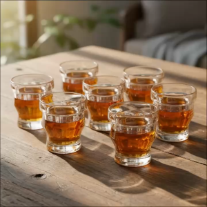 Hộp 12 Ly Thủy Tinh Rượu Mắc Tre 15ml – Shot Glass Mini Cốc Đong Rượu Nhỏ Cốc Uống Rượu Mạnh & Espresso Cao Cấp