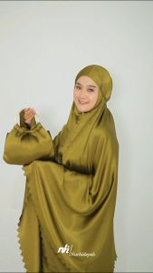 Mukena Dewasa Premium 2 in 1 Lasercut Motif Polos Cardenza Silk Bahira Series Mewah Terbaru 2024