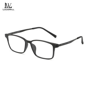 LouisWill Eye Glasses Men Men Women Glasses Non-Prescription Glasses Anti Blue Light Flat TR Mirror Eyewear Can Be Paired With Myopia Gasses Half Frame Design Outdoor Travel Men Trendy Glasses Eyeglass For Women