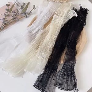 【Buy 1 Pair Free 1 Pair】Summer Lace Sleeve Chiffon Fairy Anti-ultraviolet Sunscreen Ice Sleeve Womens Sun Mesh Sleeve