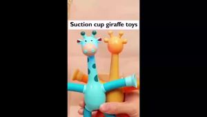 Telescopic Suction Cup Giraffe Toy Pop Tubes Mixed Animals Suction Fidget Toys Cute Children Gifts