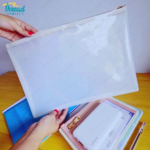 THREAD PROJECTS Lyra Document Holder Ziplock Bag Colored Plastic Envelope for Office Supplies & School Stationary