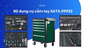 Bộ dụng cụ cầm tay SATA 09932 bao gồm tủ đồ nghề 95126 và bộ dụng cụ cầm tay 242 chi tiết dùng trong garage sửa ô tô - Hàng chính hãng