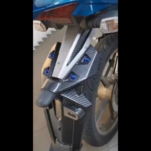 YAMAHA EXCITER/Y15ZR V1/V2 High-Quality Exhaust Pipe End Cap Set in Matt Black/CARBON FIBRE