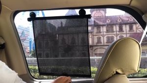 Màn Che Kính Chống Nắng Cho Xe Hơi Ô Tô Rèm Cuộn  Che Nắng Cho Cửa Sổ có Nút Hít Chân Không