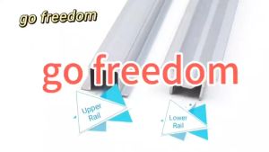 （COD）Sliding Wardrobe Roller Rail for Cabinet Door
