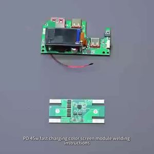 diymore | PD 45W/65W Fast Charging Module + 2/3S Battery Protection Board 0.96-inch TFT Power Bank Mainboard Power Bank DIY Module