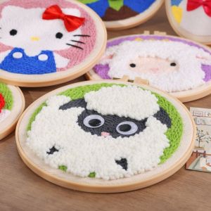 Bộ Vật Liệu Thêu Thủ Công DIY Cho Trẻ Em Và Học Sinh Bánh Thêu Bằng Sợi Bánh Trang Trí Cho Người Mới Bắt Đầu