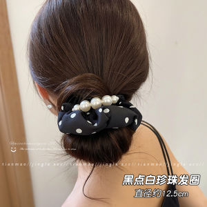 Phụ Kiện Tóc Pha Lê Kẻ Caro Kiểu Pháp Cho Nữ 2025 Mới Cao Cấp Dây Buộc Tóc Tròn Thấp Phụ Kiện Tóc Bằng Vải Pha Lê Kẻ Caro