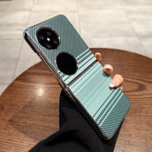 AO.HU | Black Carbon Fiber Grid Pattern High-End Electrophoresis Matt Finish Phone Case