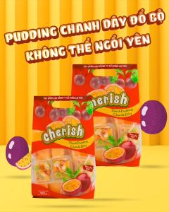 Thạch Pudding Cherish Vị Chanh Dây 405G