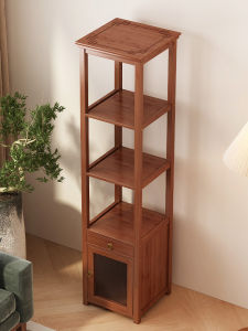 Non-Traditional Chinese Style Tea Set Display Stand Living Room Small Ornament Storage Cabinet Multi-Functional Display Shelf