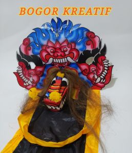 mainan anak barongan caplok caplokan kayu waru kain panjang