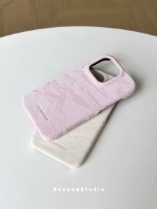 Ốp Lưng Bảo Vệ Bằng Da Thủ Công Có Họa Tiết Vải Satin Đơn Giản Cho iPhone 15 pro Max 17 pro Apple 16 pro Max 14 pro