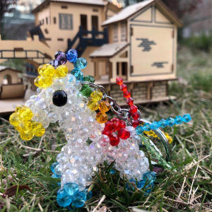 Rainbow Horse Crystal Beads Pendant: DIY Fashion Jewelry Accessory